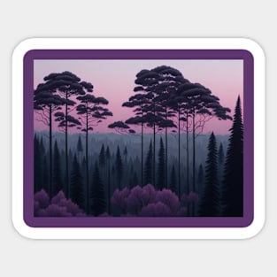 Ash Pink Forest View #1 Sticker